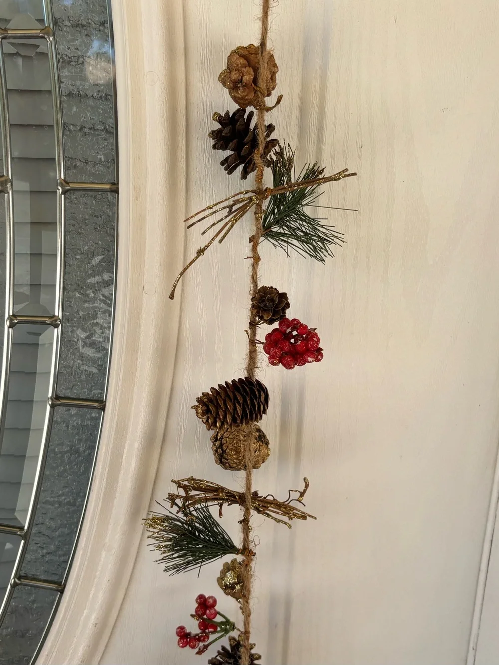 2 Ashland Holiday Pinecone and Berry Garland - Gold and Red